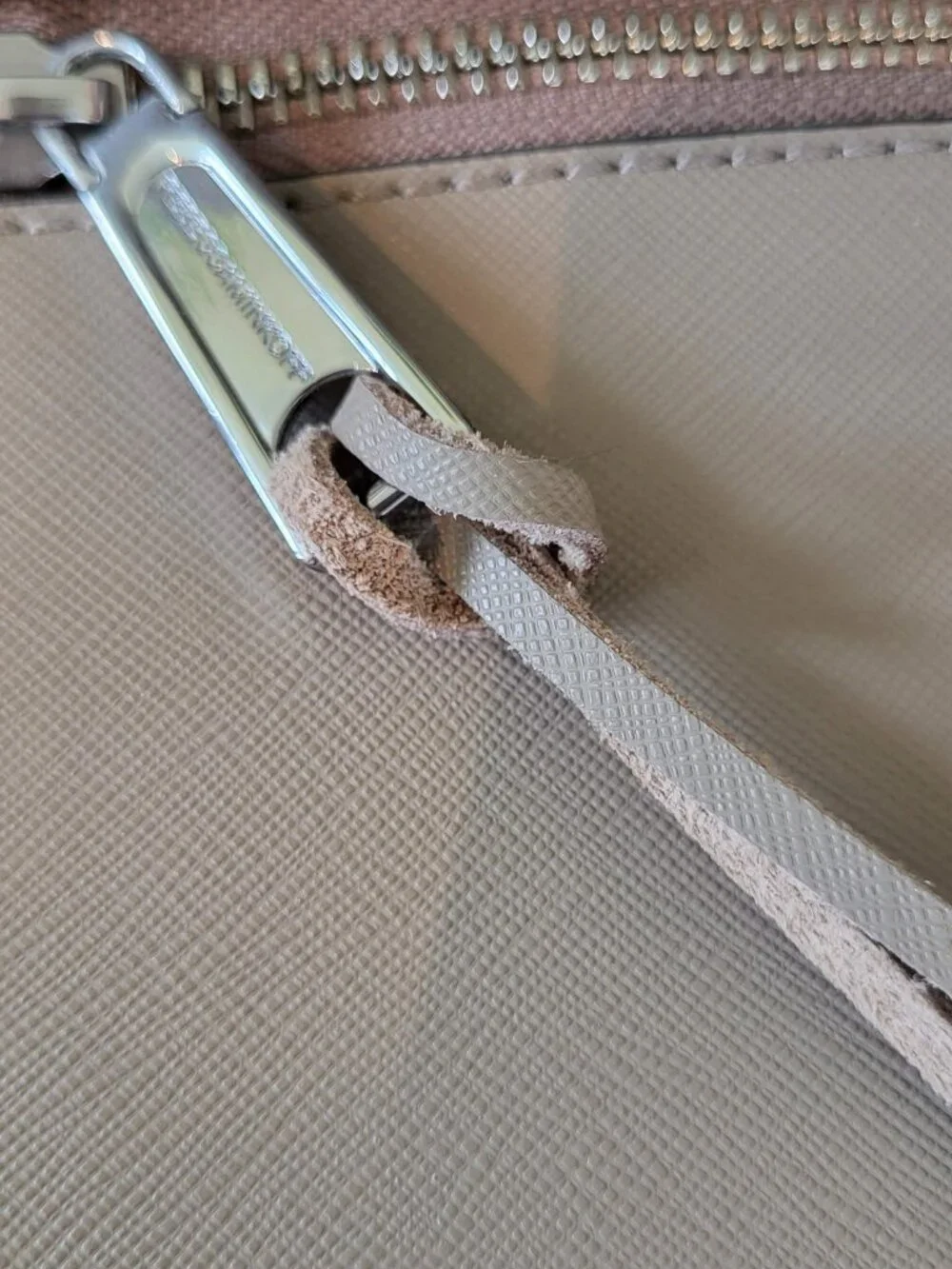 Rebecca Minkoff Beige Saffiano Leather, Medium Morning After Bag(M.A.B) Tote